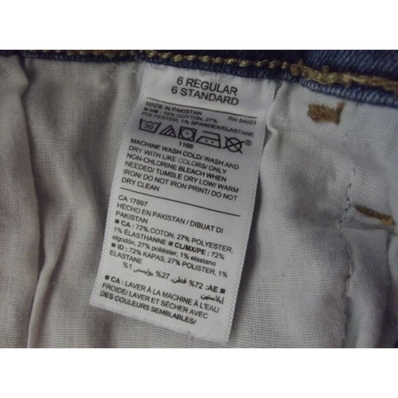Old Navy Jeans Womens 6 x26" Boyfriend Straight Droit Mid Rise Stretch Crop blue - Picture 4 of 8